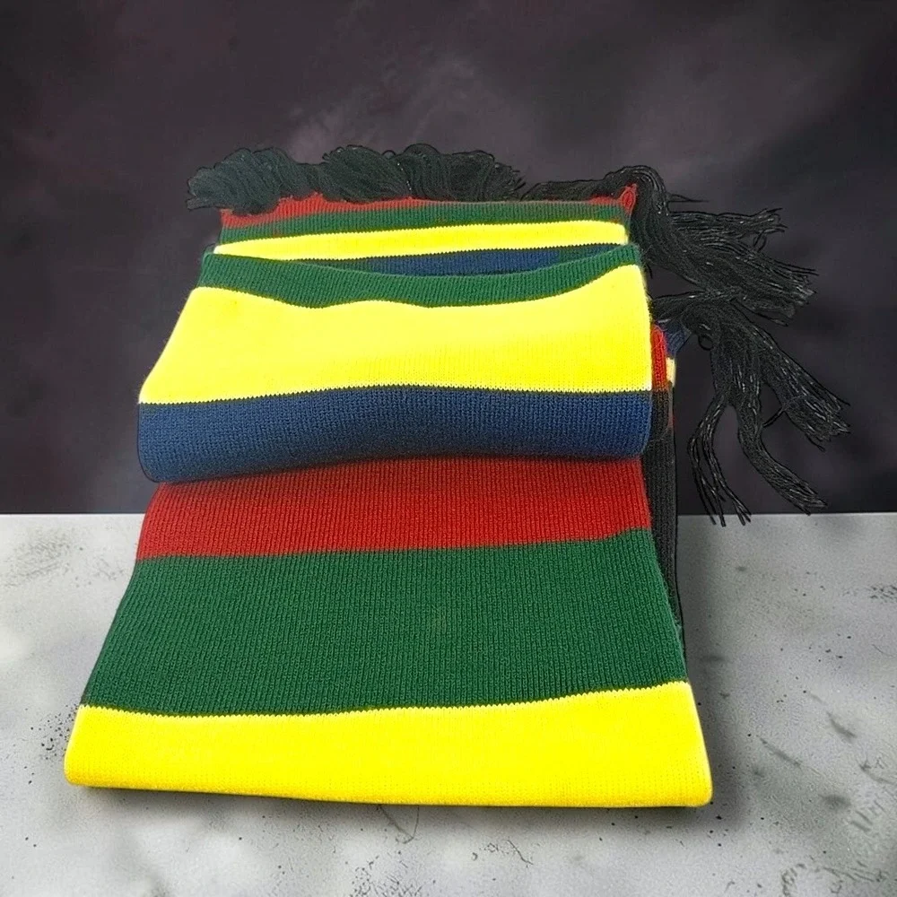 Harry Potter Hogwarts Crest Scarf Multi Color House Stripes Universal Orlando
